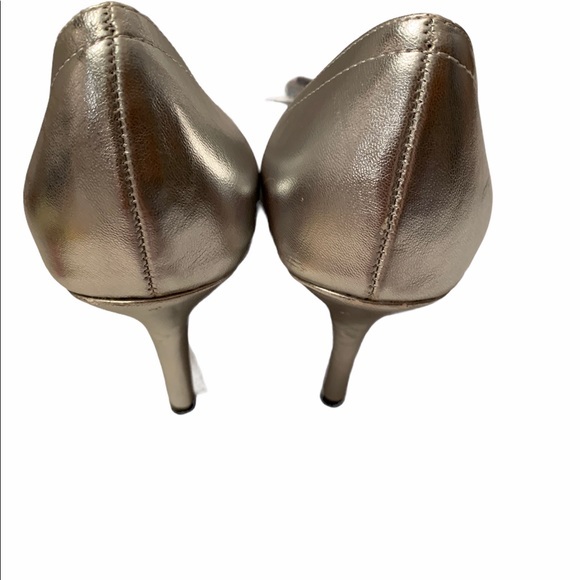 Delicious Silver Open Toe Bow High heels Shoes - Picture 4 of 7